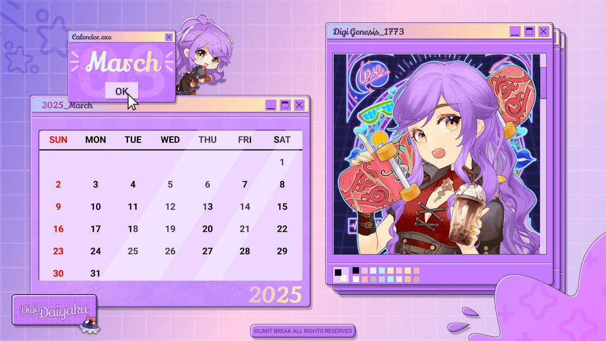 DigiDaigaku March Calendar Now Available