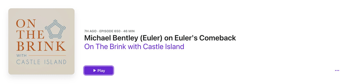 Euler Secures Investment from M31 Capital, Featured on Castle Island Ventures Podcast