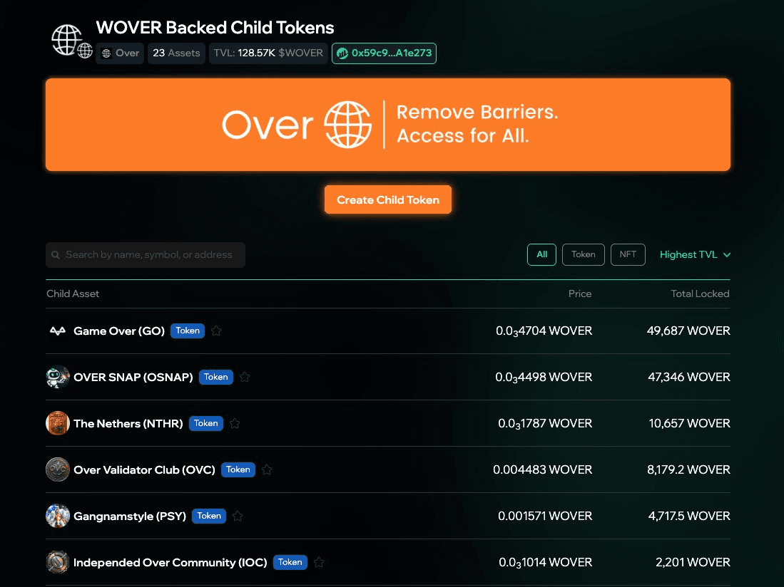 Mint Club Launches $OVER Child Token Creation