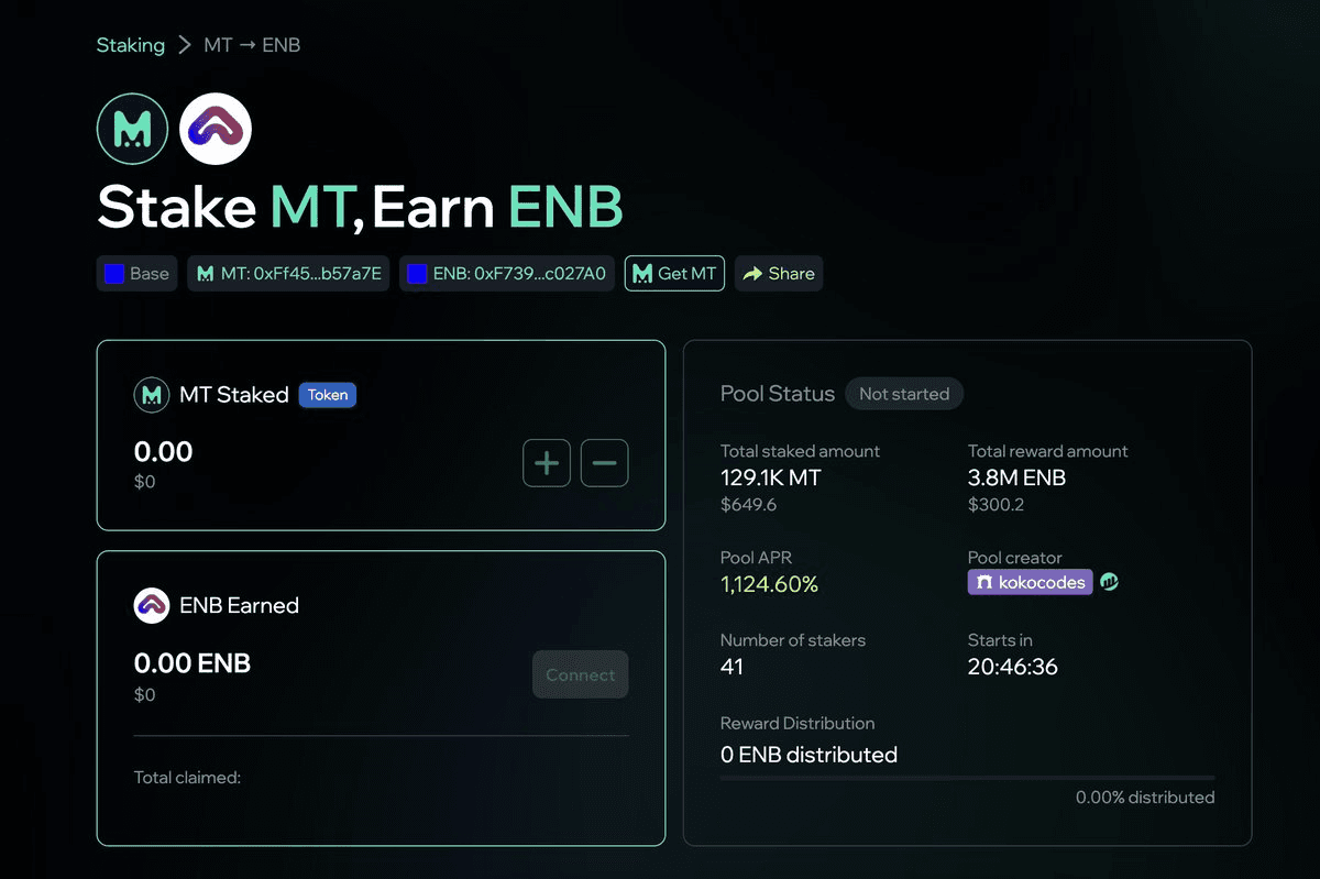 Mint Club Launches Dual Token Staking Pools with 393% APR