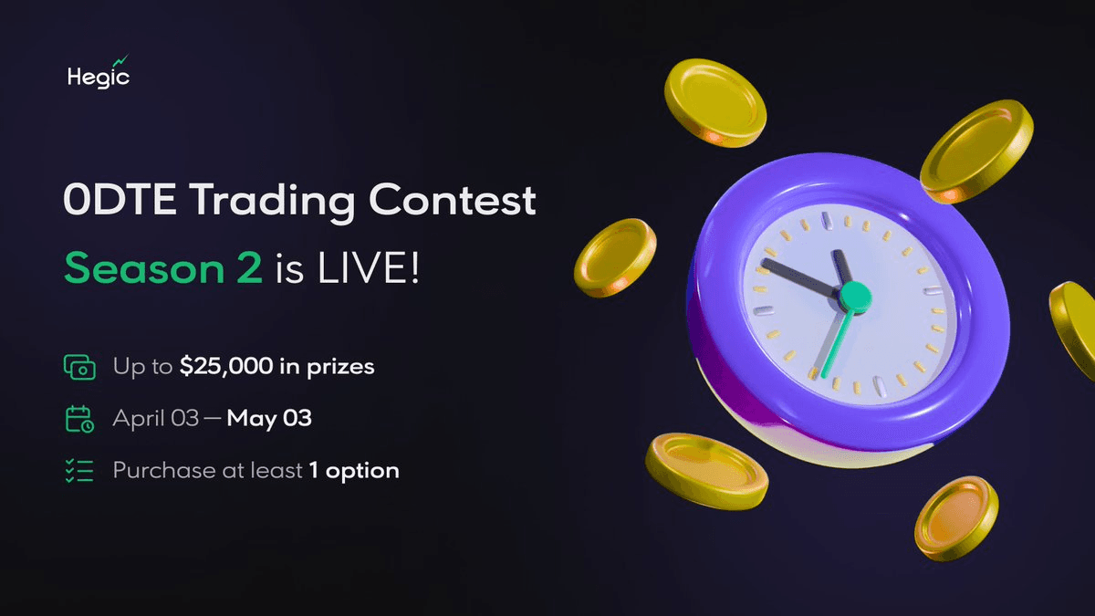 Hegic Launches Season 2 of 0DTE Options Trading Contest