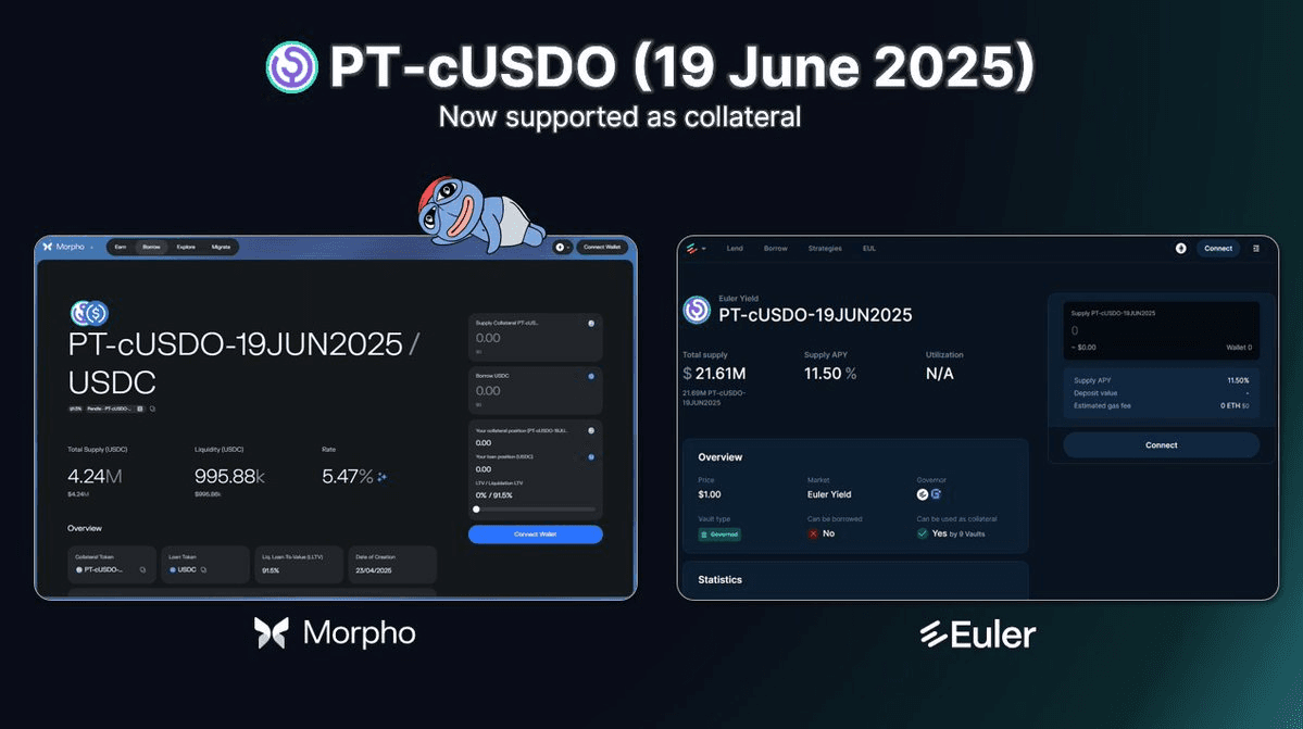 PT-cUSDO Now Available as Collateral on Morpho and Euler