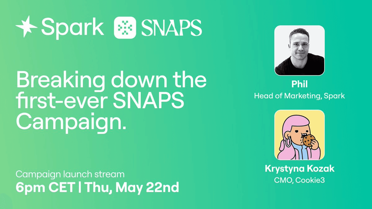 Spark and Cookie3 Launch First SNAPS Campaign