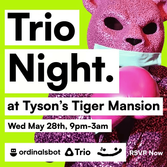 Trio Night Event Announced for Bitcoin Vegas at Mike Tyson's Mansion