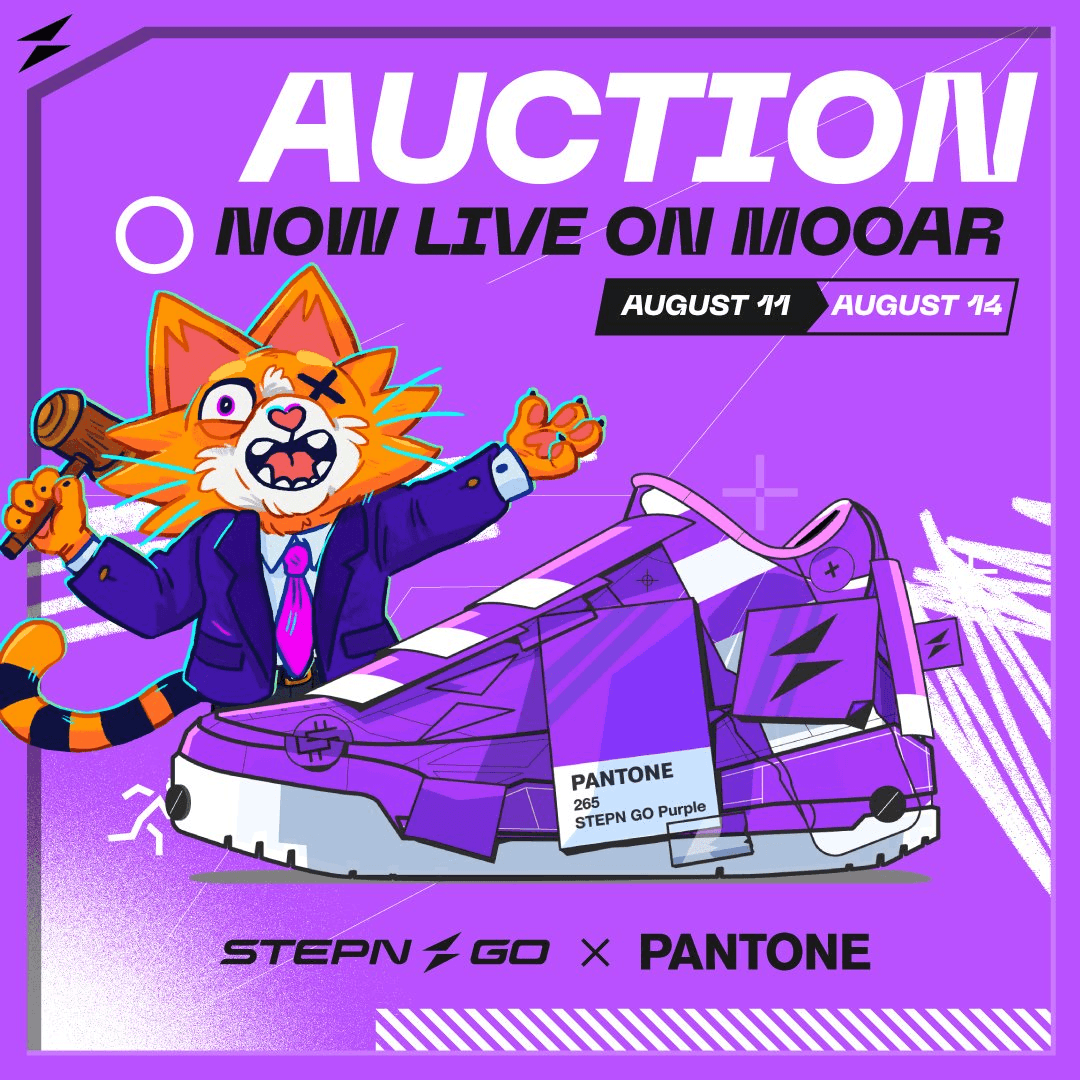 STEPN GO x Pantone Purple Genesis Sneaker Auction - Round 3