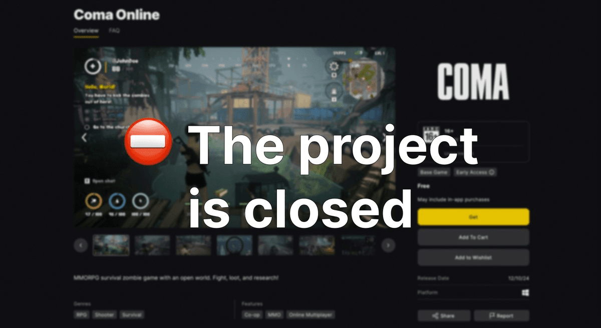 Coma Online MMORPG Closes Operations