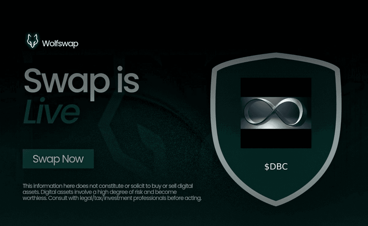 $DBC Token Gets WolfSwap Whitelist Status