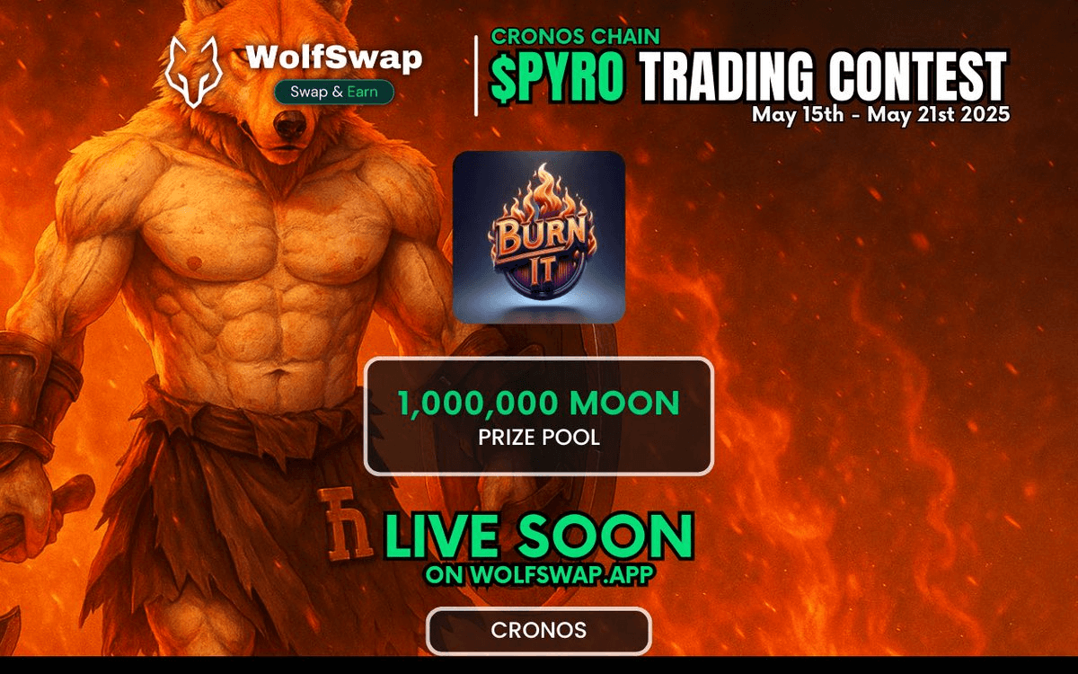WolfSwap Launches $PYRO Trading Contest with 1M $MOON Prize Pool