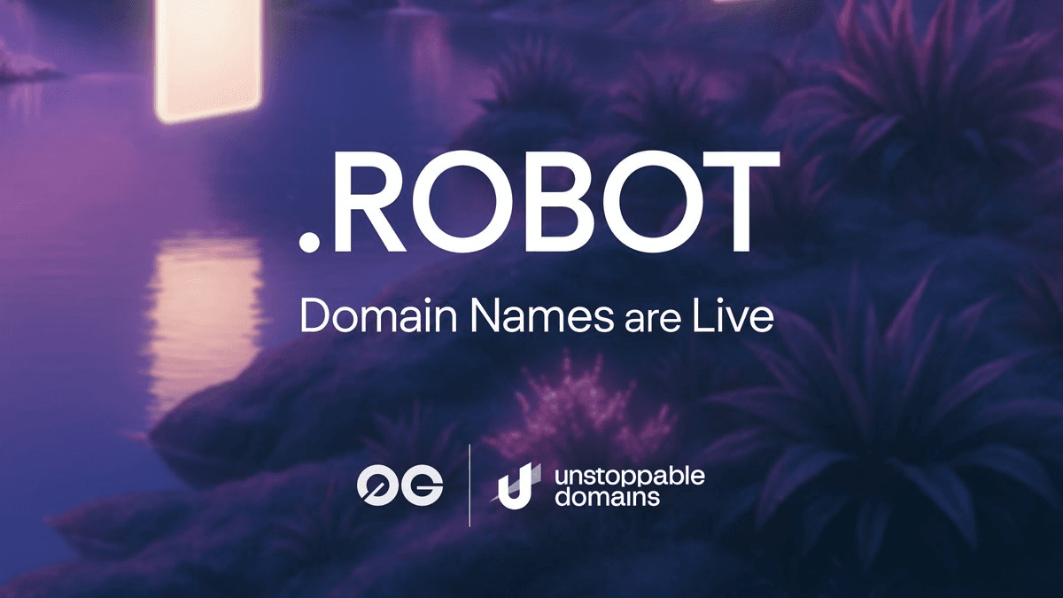 Unstoppable Domains Launches .robot TLD for Decentralized AI Era