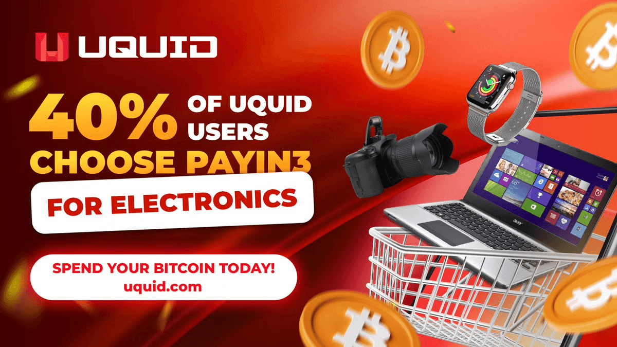 UQUID Survey Shows Electronics Dominate PayIn3 Bitcoin Payment Plans