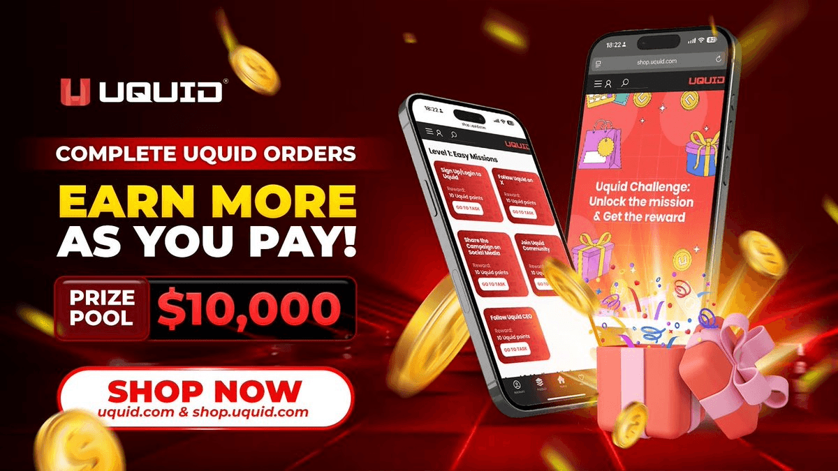UQUID Launches $10,000 Earn as You Pay Program