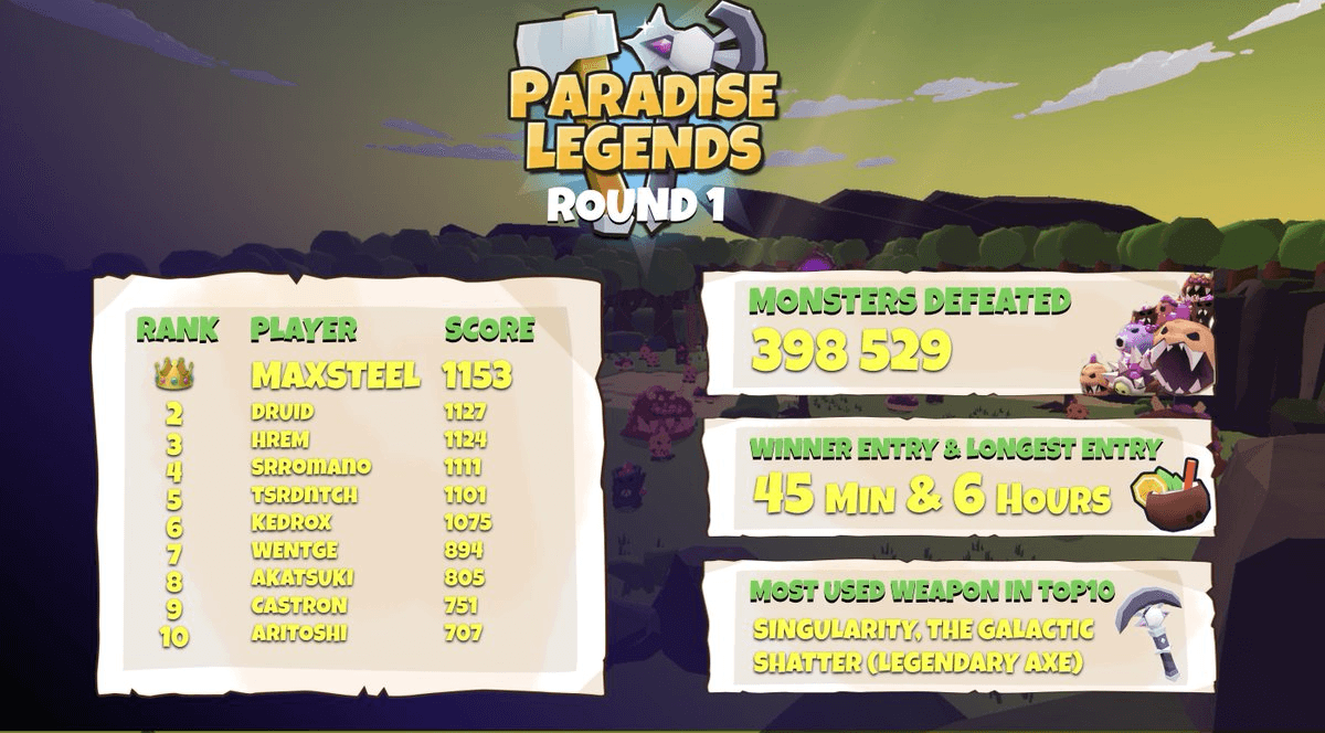 Paradise Legends Round 2 Launches with Strategic Upgrades