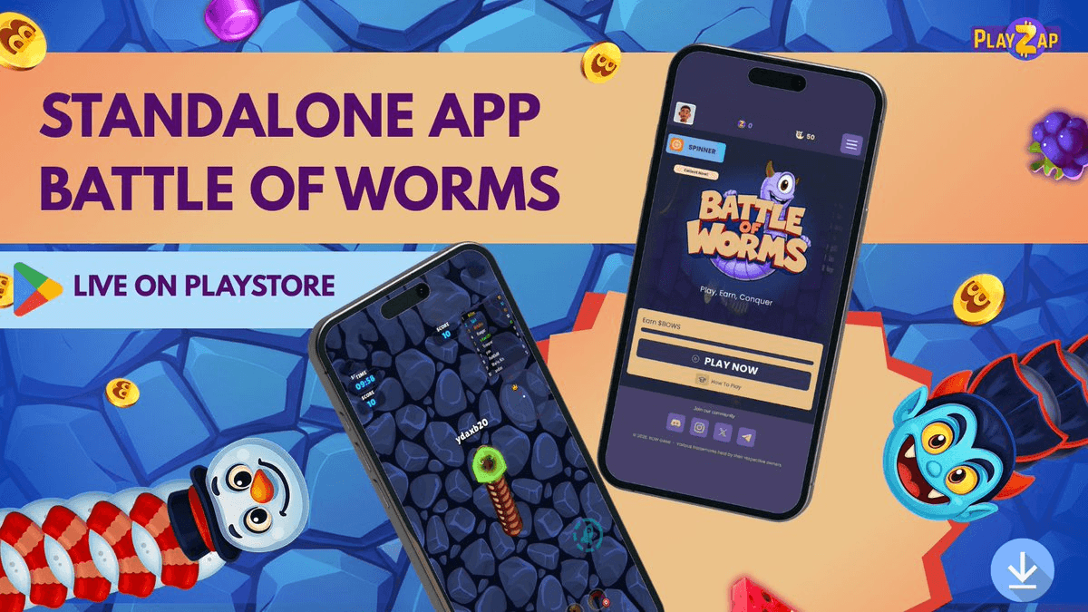 PlayZap Launches Battle of Worms on Google Play Store