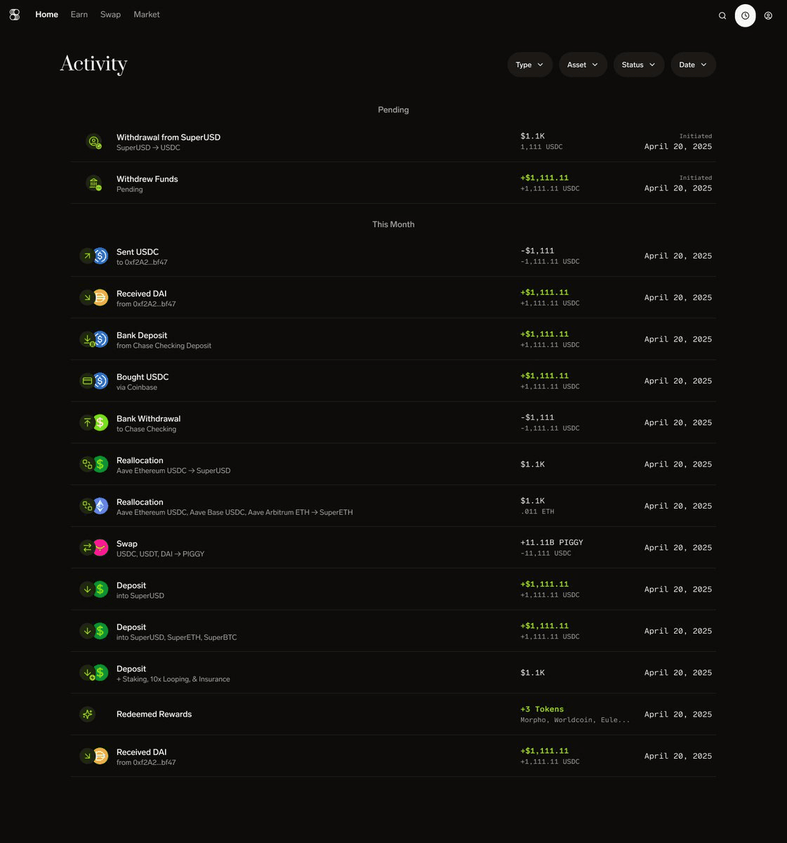 Superform Launches Activity Page for Comprehensive Transaction Tracking