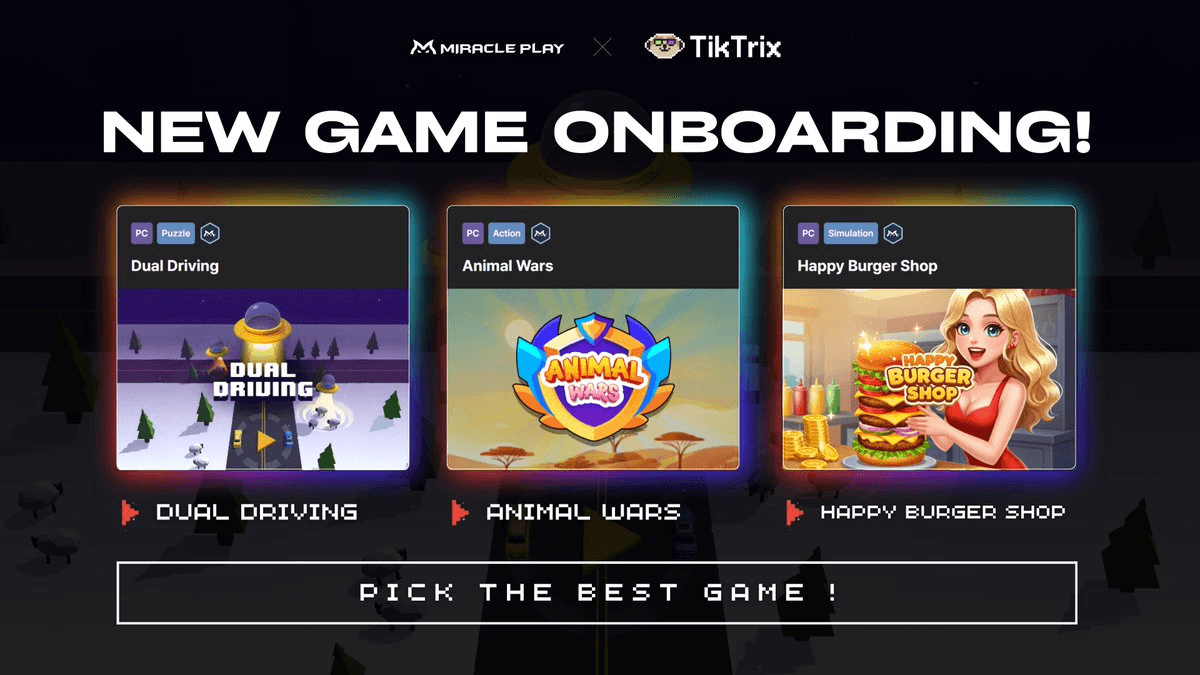 TikTrix Expands Game Library on Miracle Play