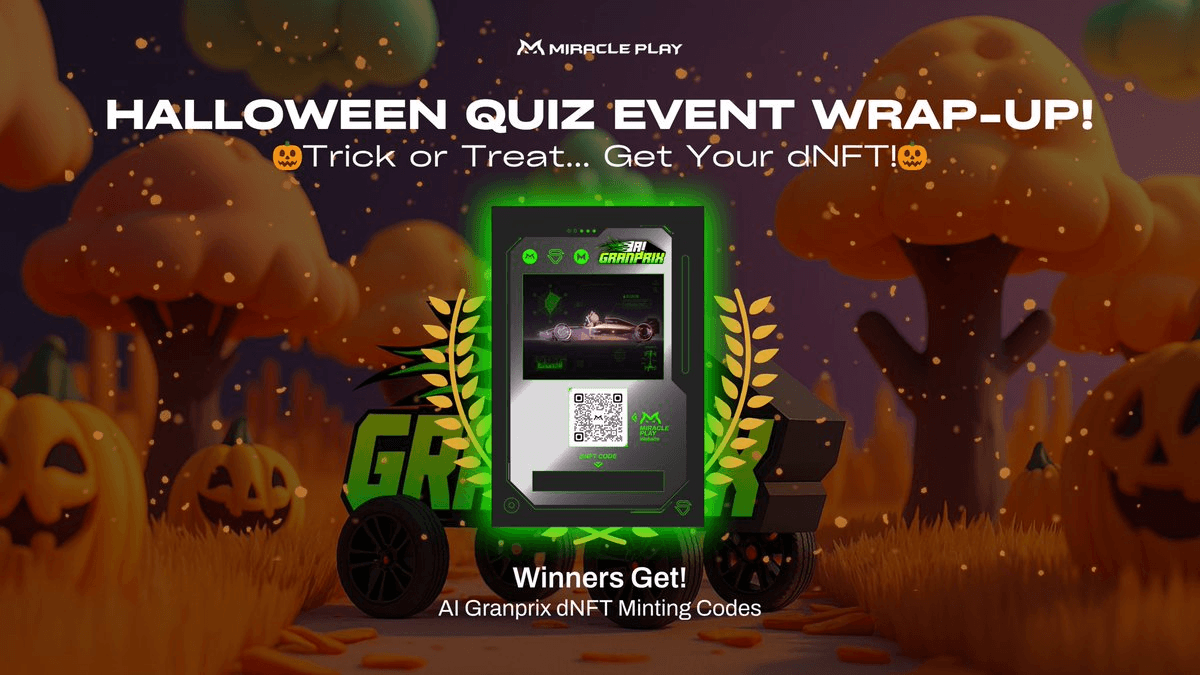 ๐ Miracle Play Halloween Quiz Winners Announced - 10 Players Win dNFT Car Codes