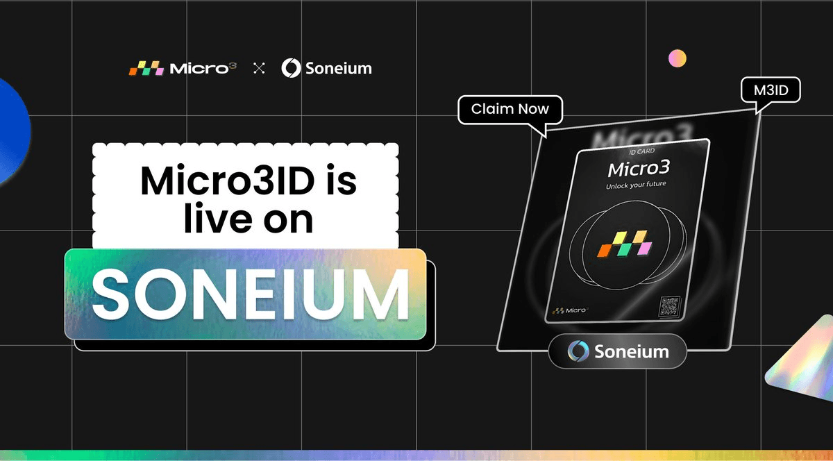 Micro3ID Now Available for Minting on Soneium Network