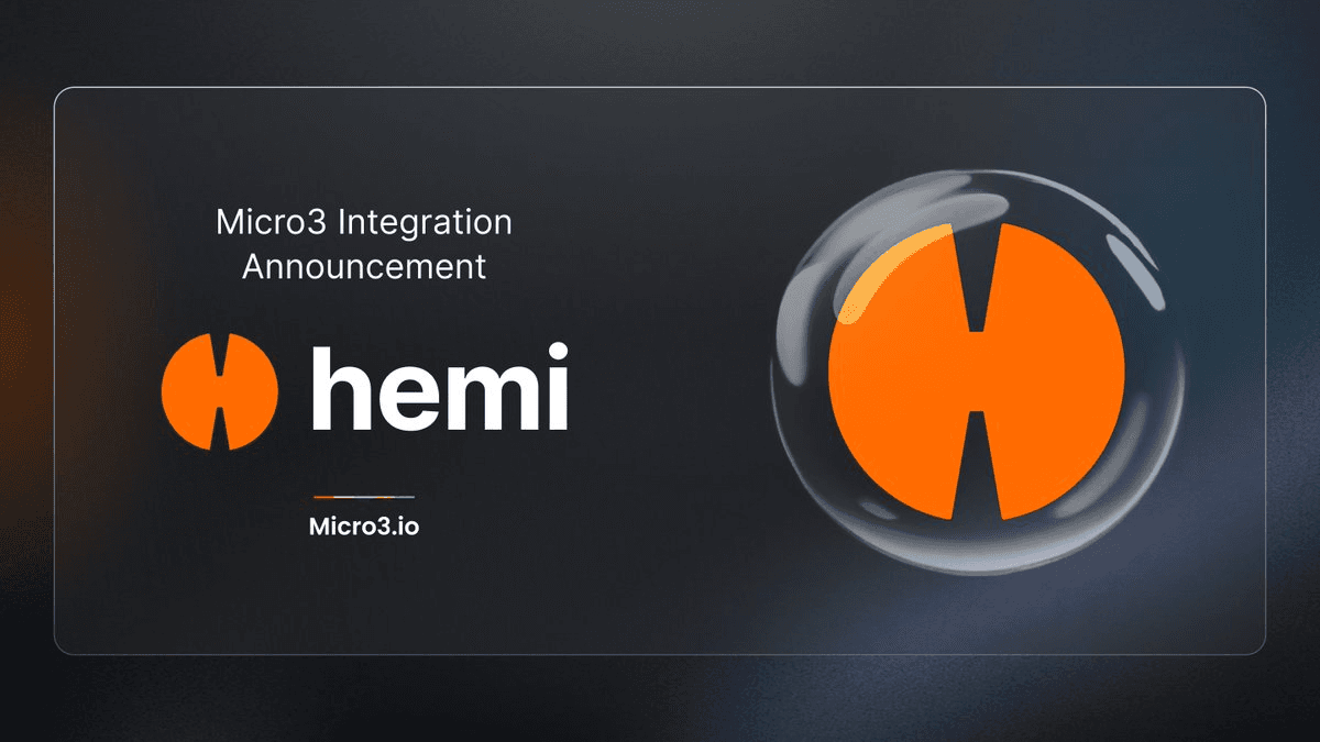 Micro3 Expands to Hemi Network for BTCFi Development