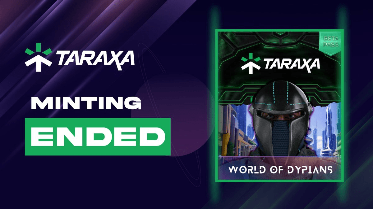 Taraxa Beta Pass Minting Ends with 80,000 Players