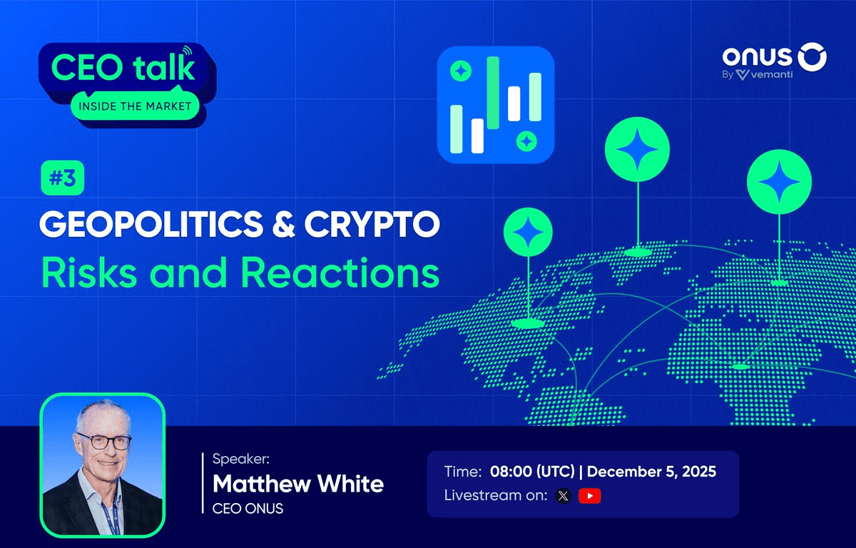 ONUS CEO to Discuss Geopolitics Impact on Crypto Markets in Live AMA