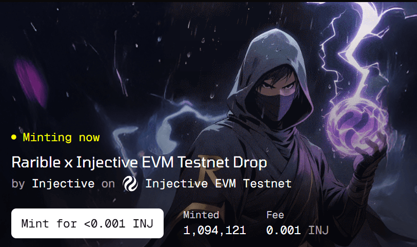 Injective NFT Drop on RaribleFUN Hits 1M+ Mints