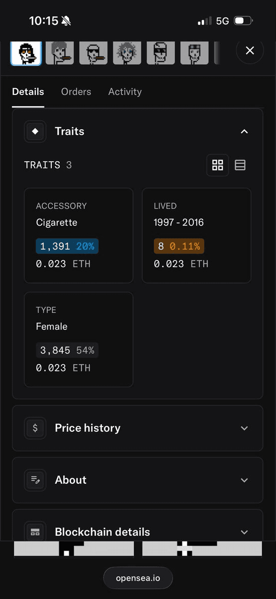 OpenSea Bug Causes Missing NFT Traits in Obits Collection