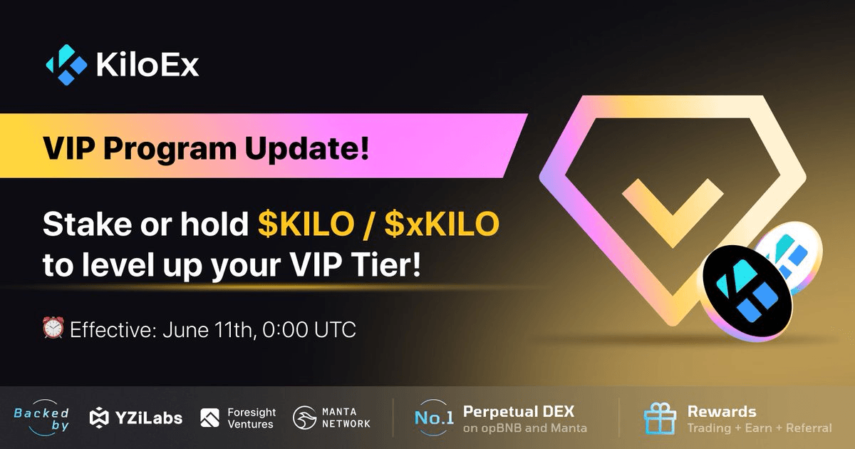 KiloEx Introduces New VIP Tier System Through KILO Token Staking