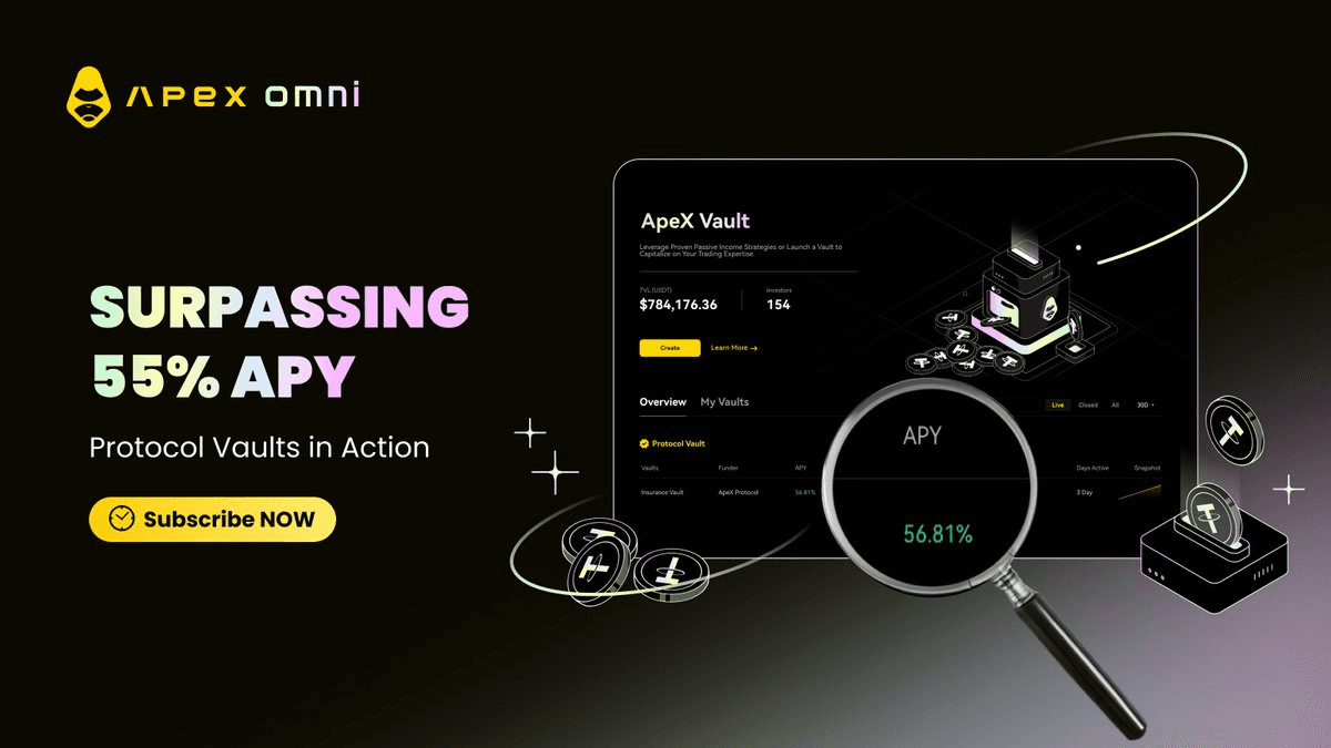 ApeX Protocol Launches Vaults with 55% APY