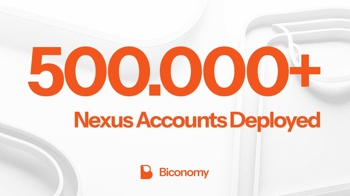 Biconomy Reaches 500,000 Nexus Smart Accounts Milestone