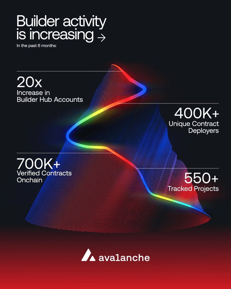 Avalanche Builder Activity Surges with 20x Growth in Developer Accounts