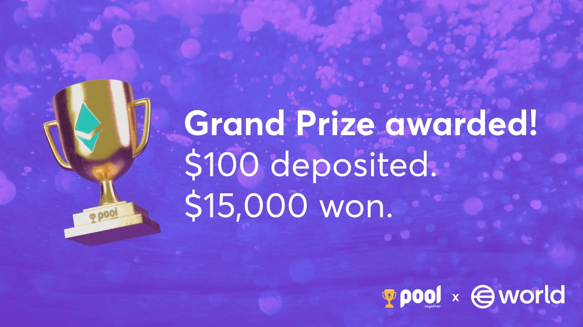 PoolTogether User Turns Small Deposit into $15,000 Grand Prize Win