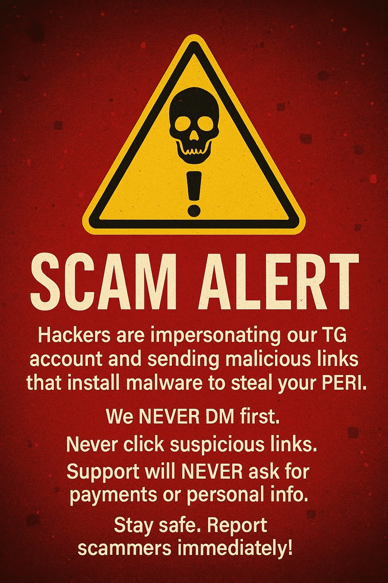 Hackers Impersonating Telegram Accounts to Steal PERI Tokens