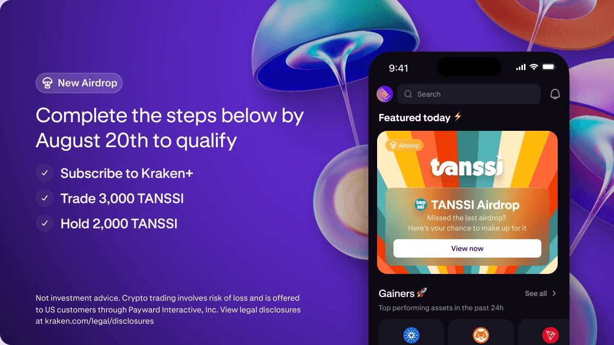 Kraken and Tanssi Network Launch $100K TANSSI Token Airdrop