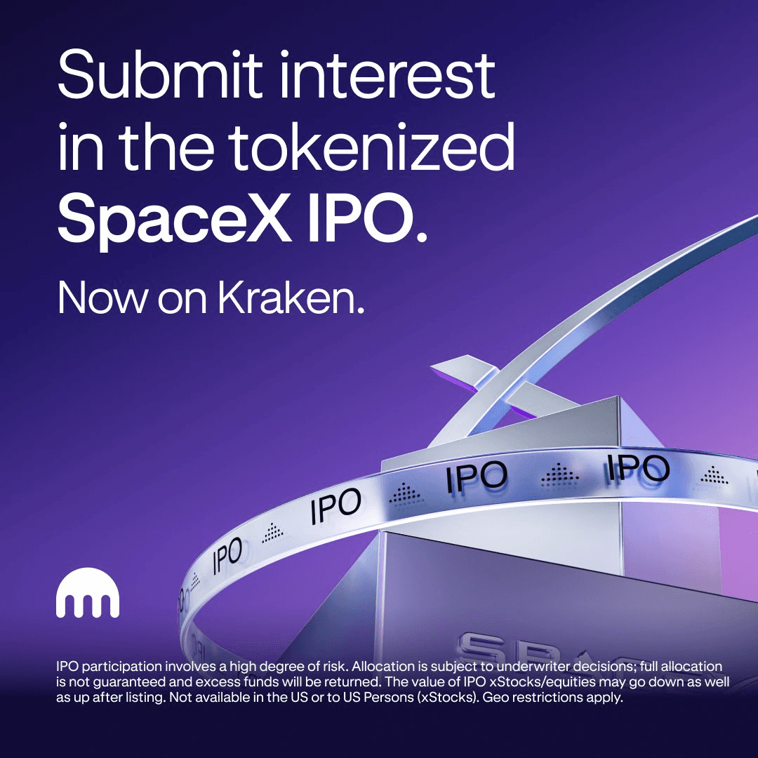 Kraken Opens SpaceX IPO Access Through xStocks Platform
