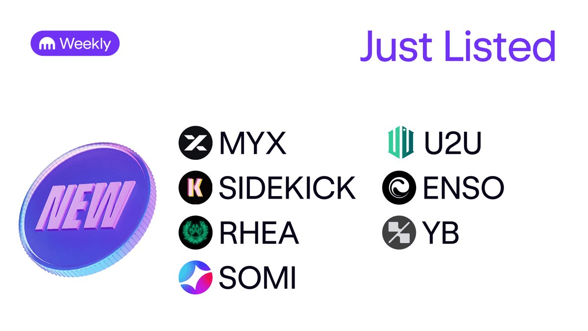 Kraken Lists Seven New Tokens Including MYX U2U and SIDEKICK
