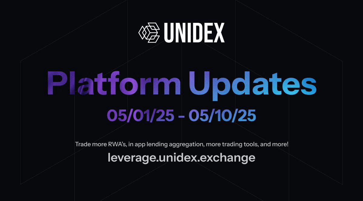UniDex Launches Major DEX Updates Including RWA Trading and Lending Integration