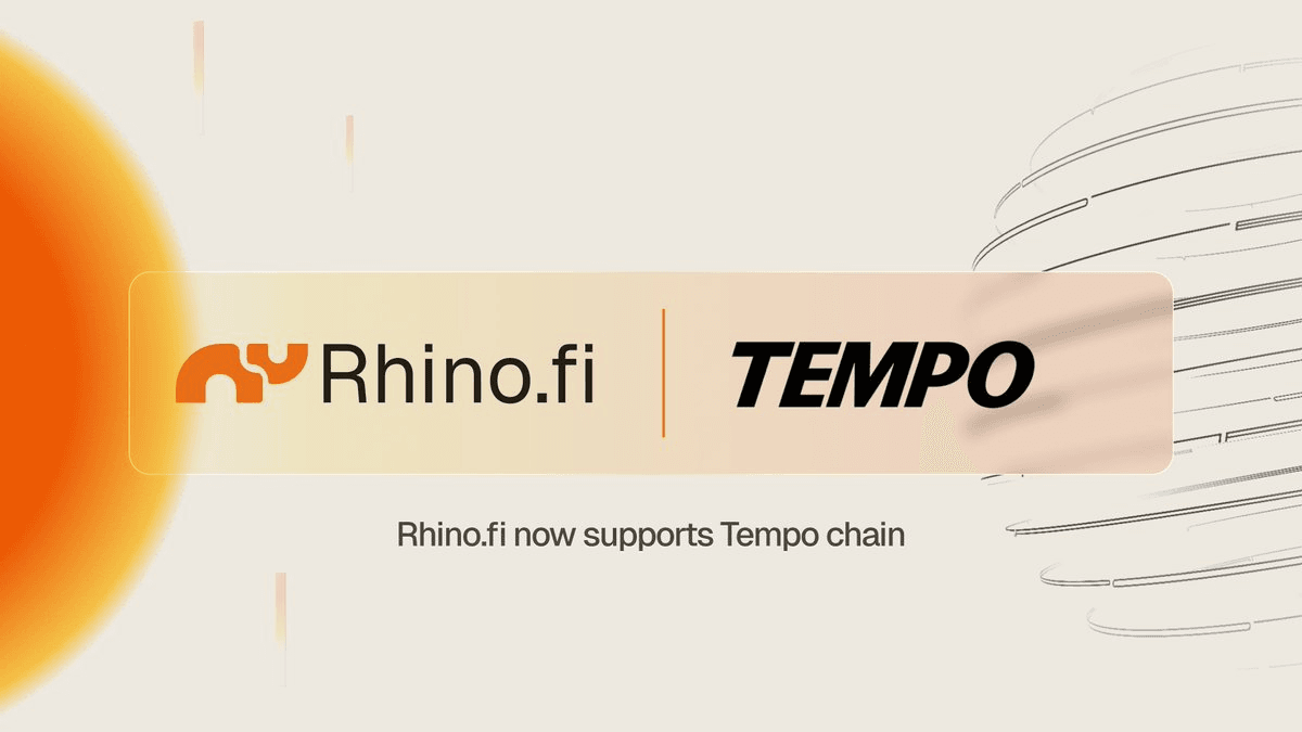 Tempo Payment Layer Goes Live on Rhino.fi with Sub-Second Finality