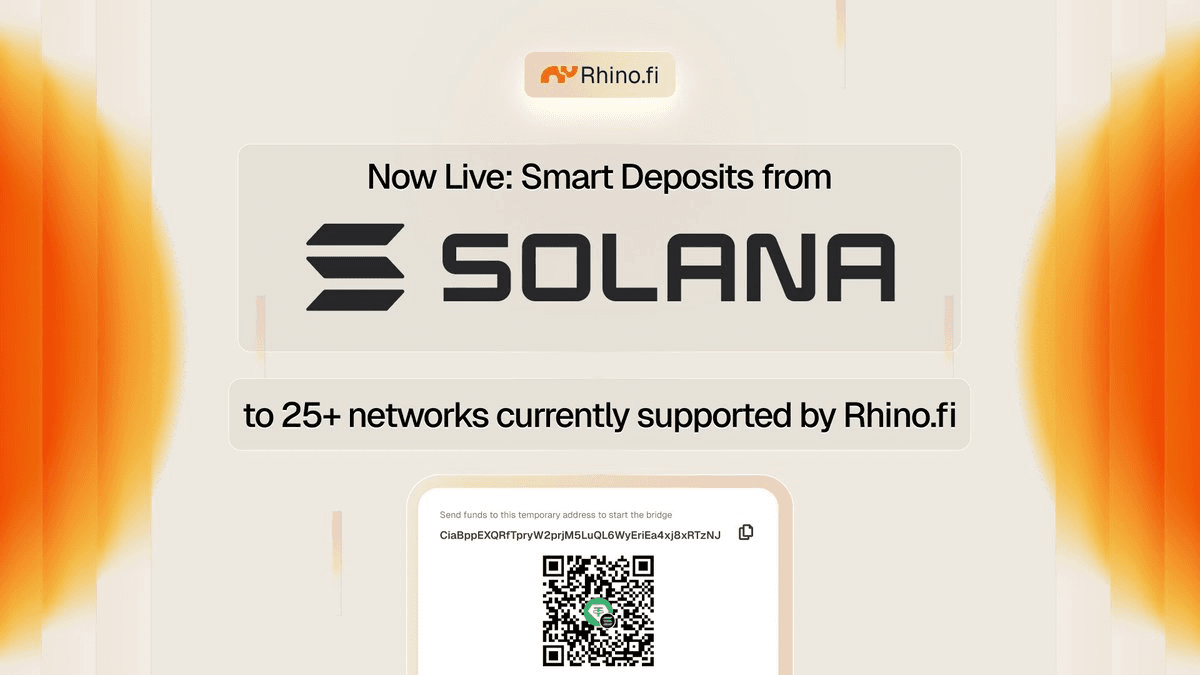 Rhino.fi Adds Solana Support to Smart Deposit Addresses