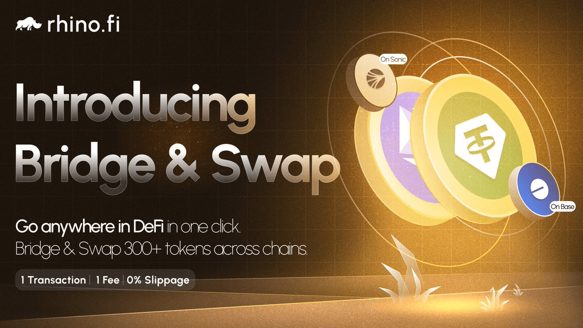 Rhino.fi Launches Cross-Chain Bridge & Swap Feature Across 13 Networks