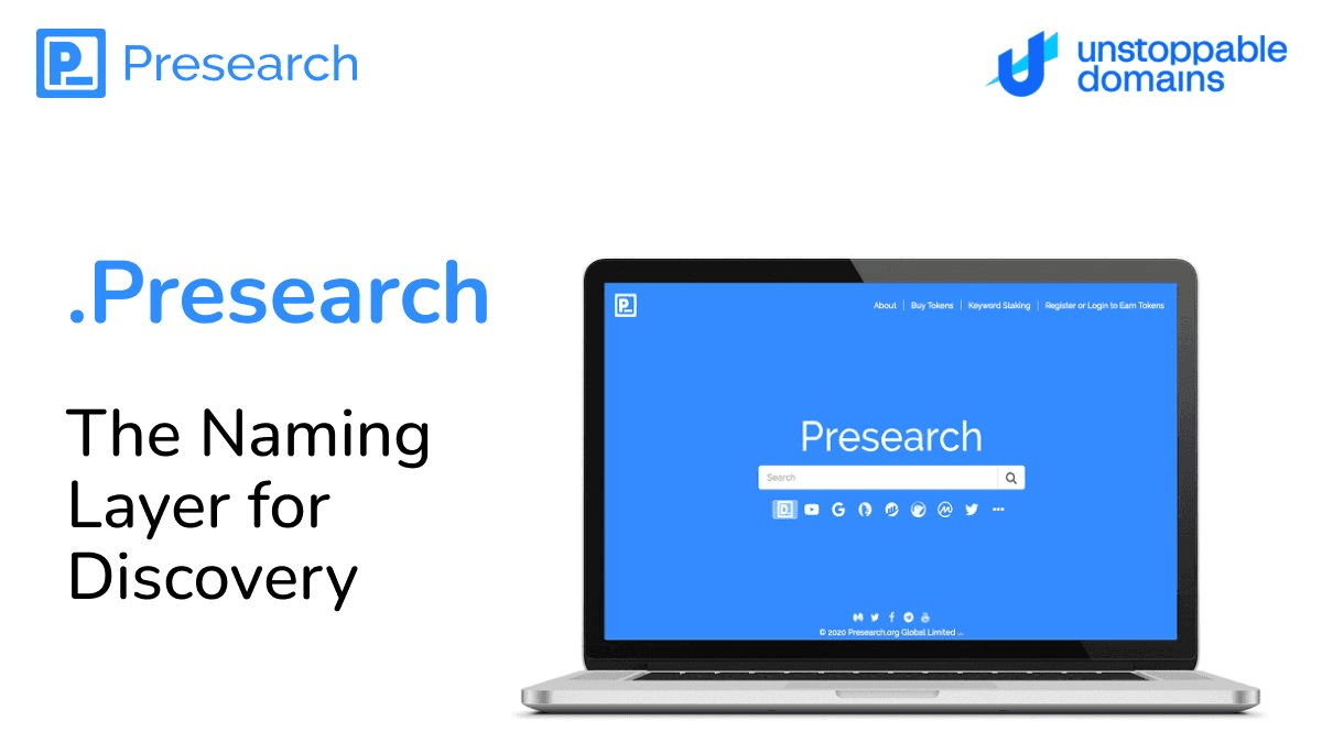 🔍 Unstoppable Domains Launches .presearch TLD for Privacy-First Web3 Search
