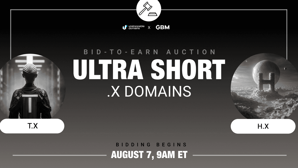 Single-Character .x Domains t.x and h.x Launch