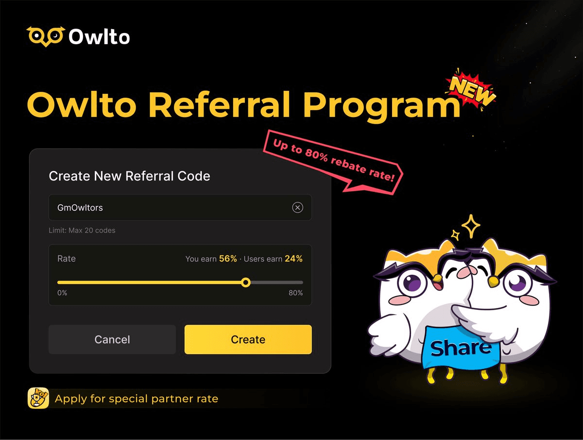 Owlto Launches Enhanced Referral Program with 80% Rebate