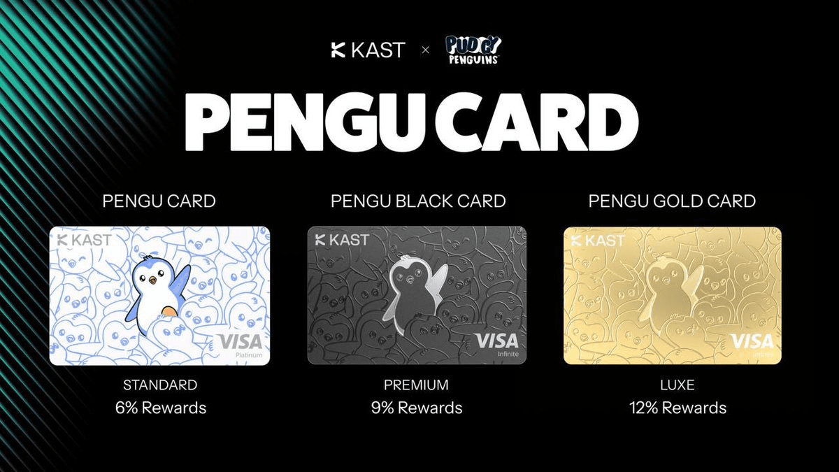 Pudgy Penguins Launches Visa-Backed Pengu Card Globally Across 170+ Countries