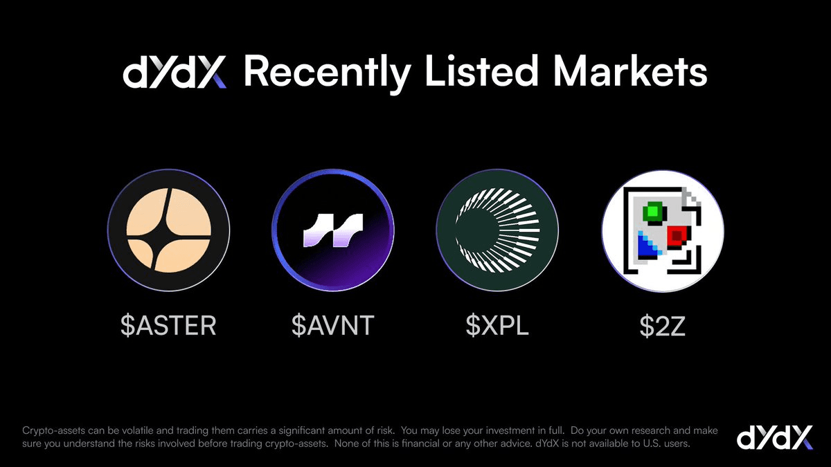 🚀 dYdX Nears 250 Markets