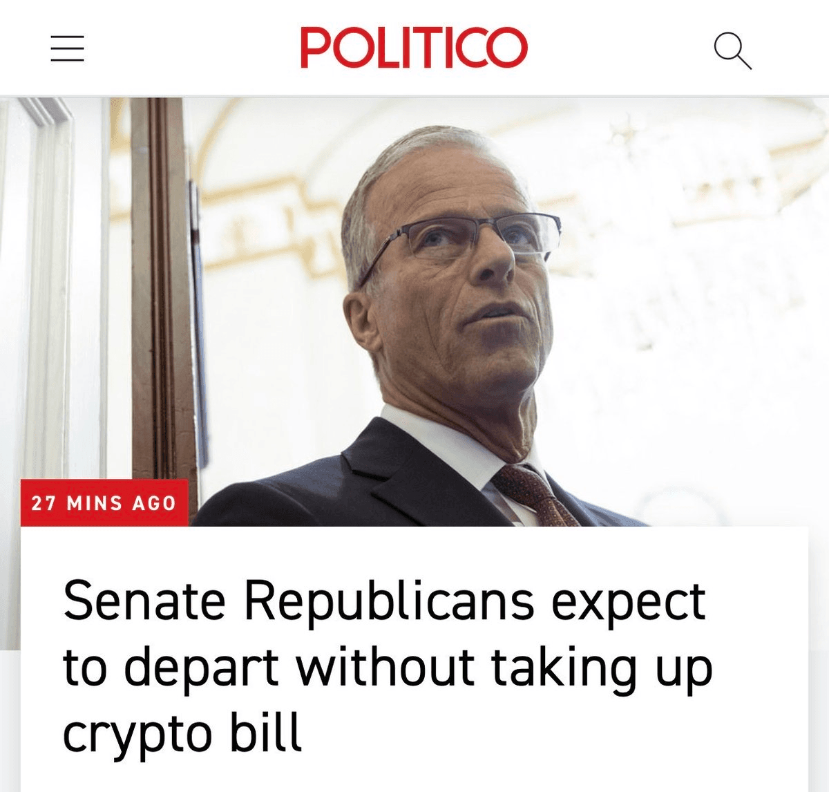 Senate Majority Leader Files Cloture on Clarity Act, Vote Pushed to Mid-September
