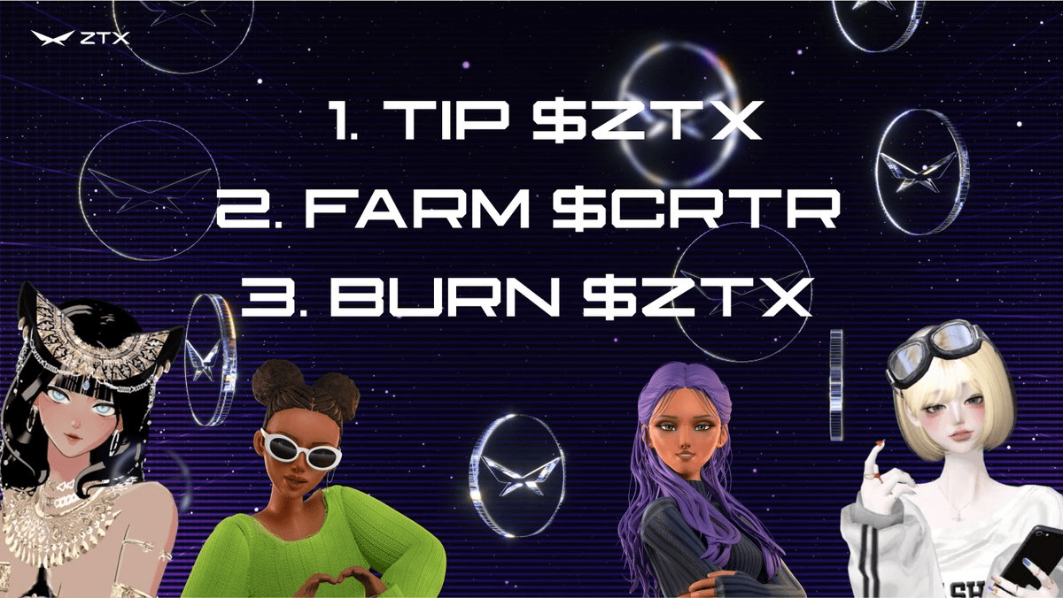 ZTX Tipping Burns 40% of Tokens While Rewarding CRTR Airdrops