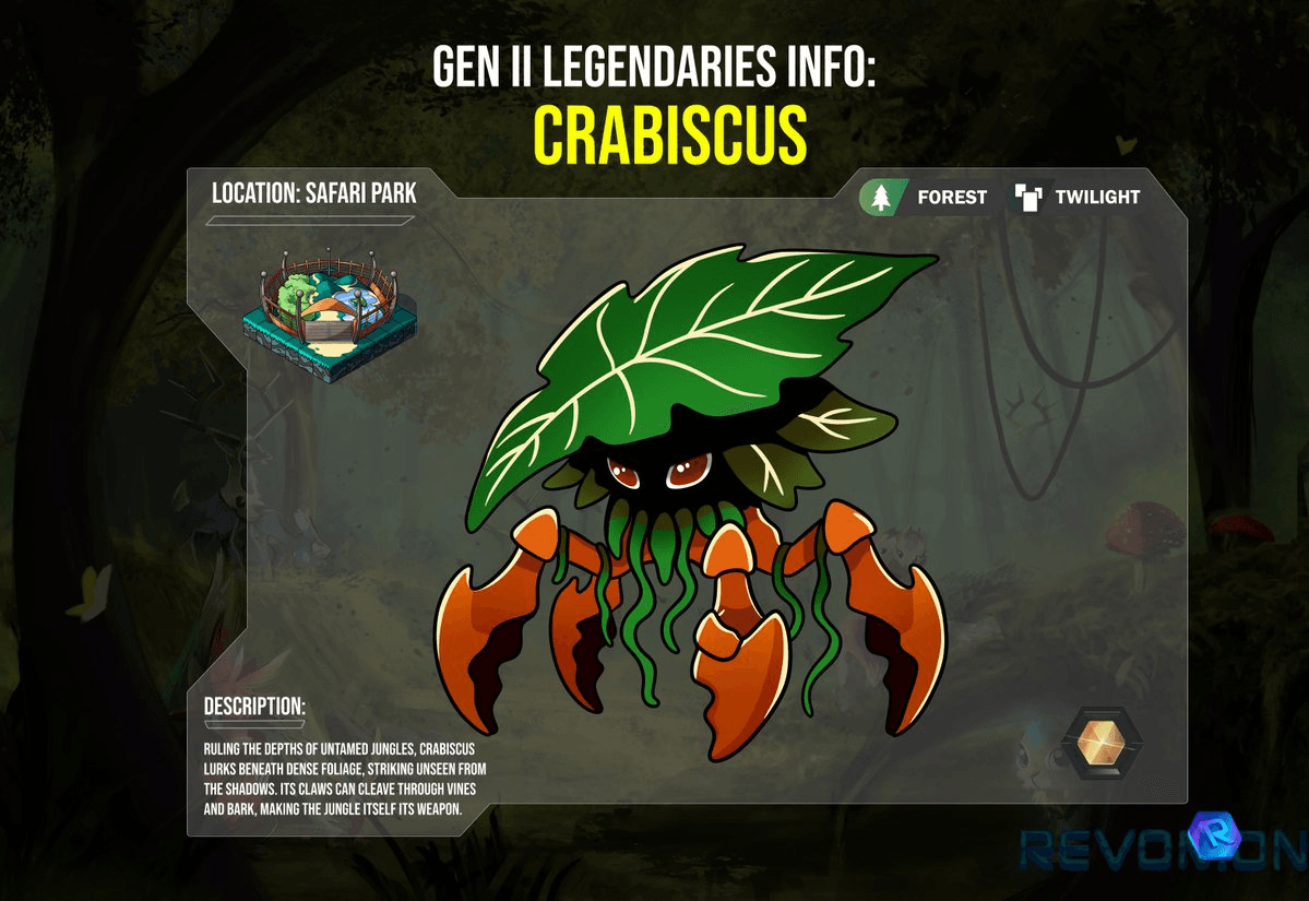 Revomon Reveals New Legendary: CRABISCUS
