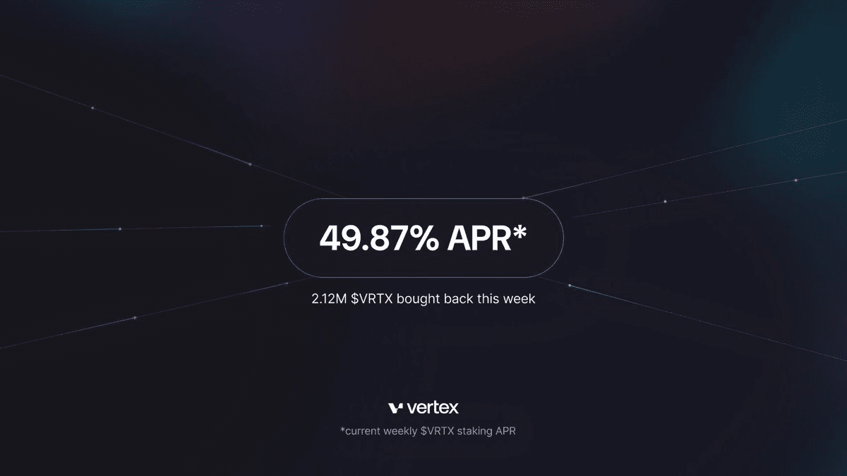 Weekly VRTX Buyback and Staking Distribution Report