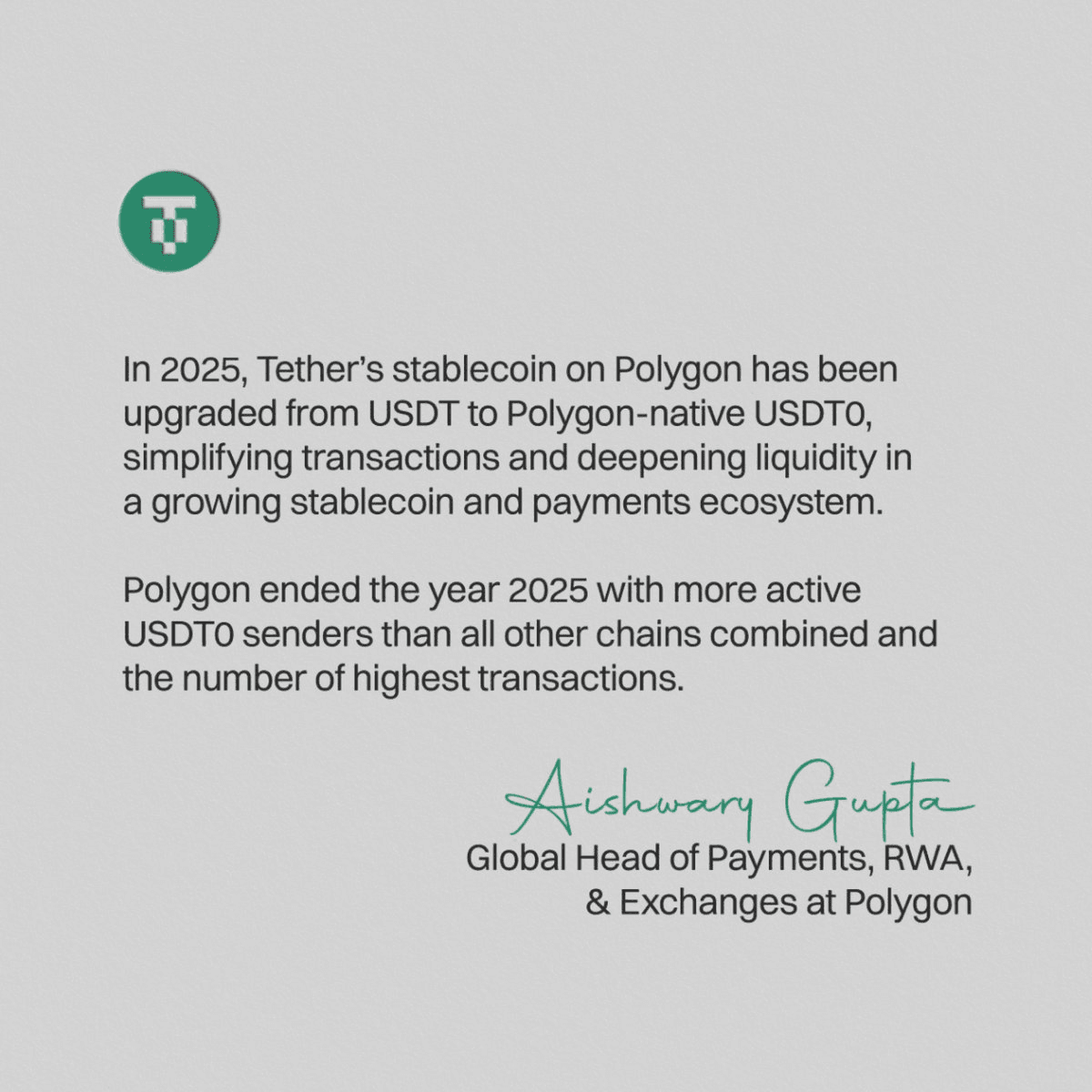 Polygon Integrates USDT0 with $1.3B Liquidity and 6M Wallets