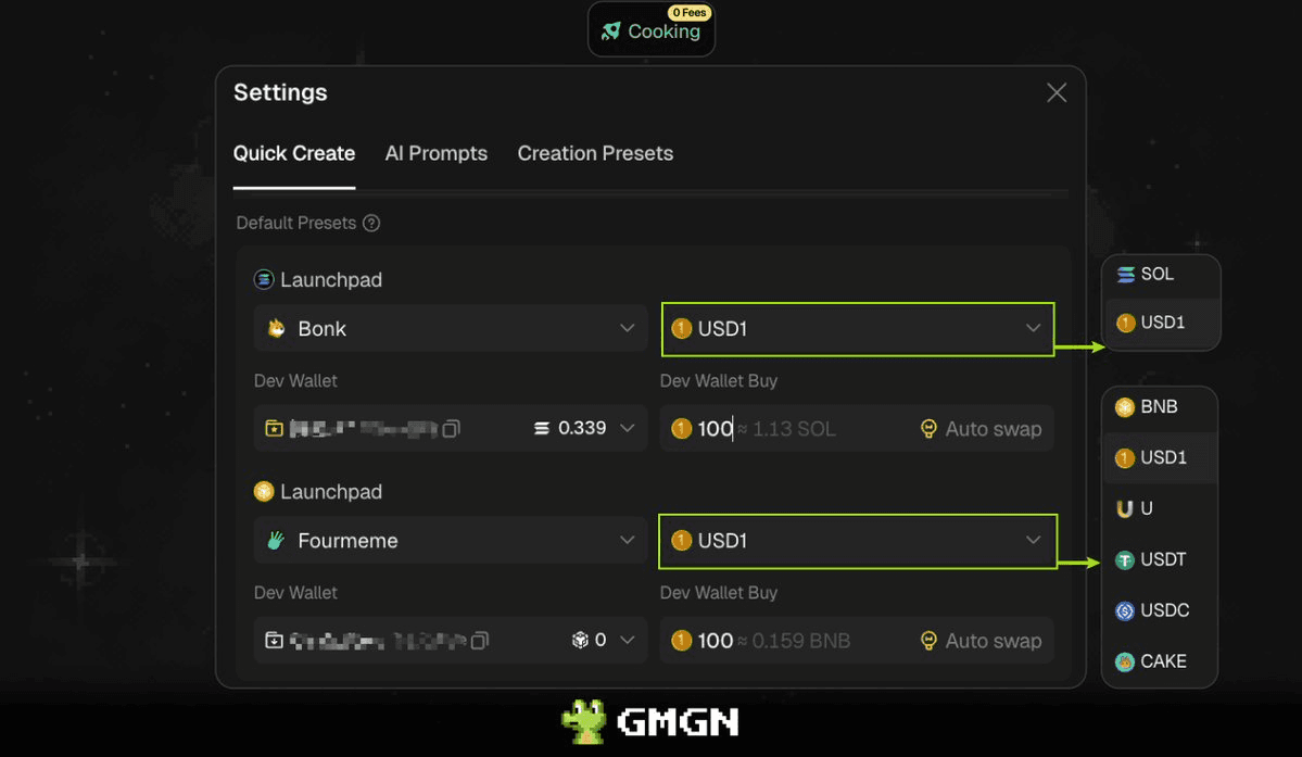๐ GMGN Launches Multi-Quote Token Support on Fourmeme & Bonk